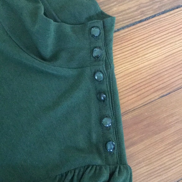 Anthropologie Olive Green top Small - Picture 3 of 5